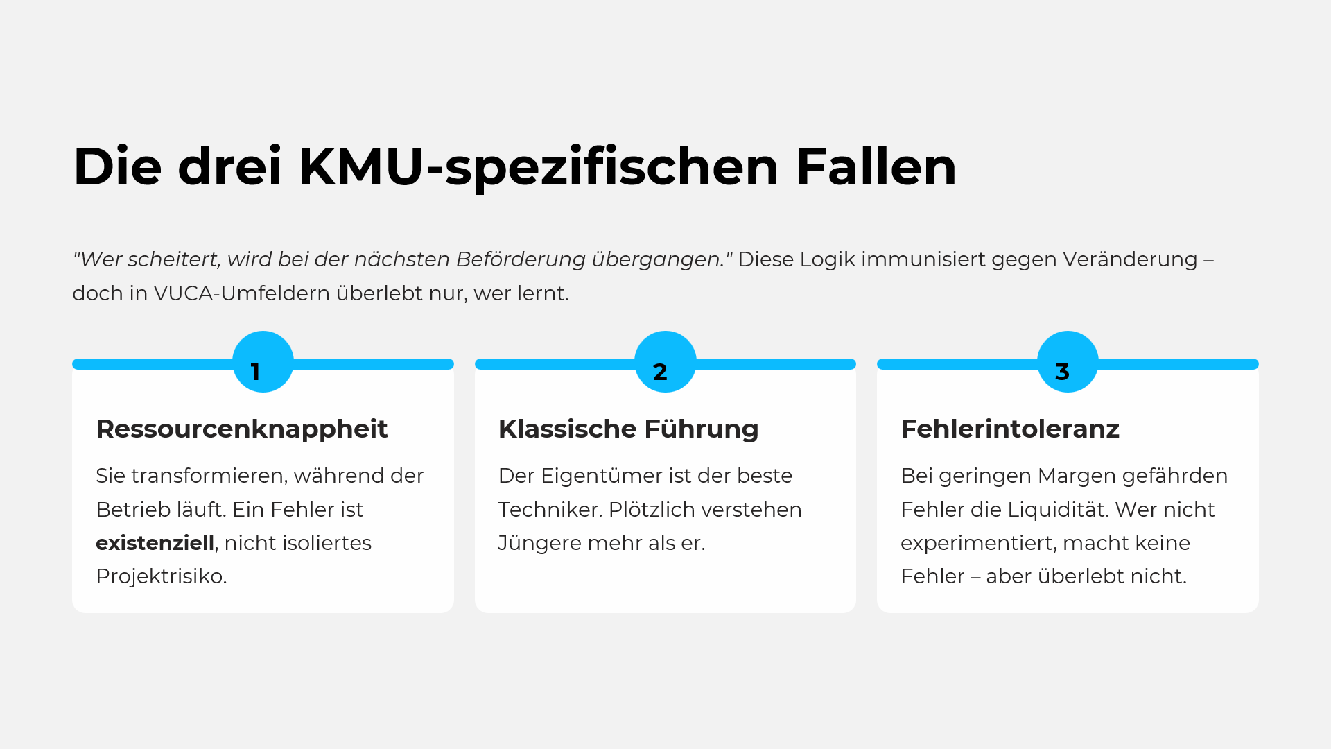 Die drei KMU-Fallen